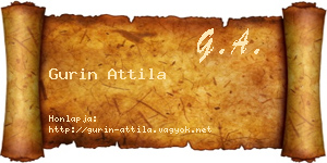 Gurin Attila névjegykártya