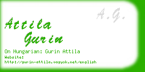 attila gurin business card